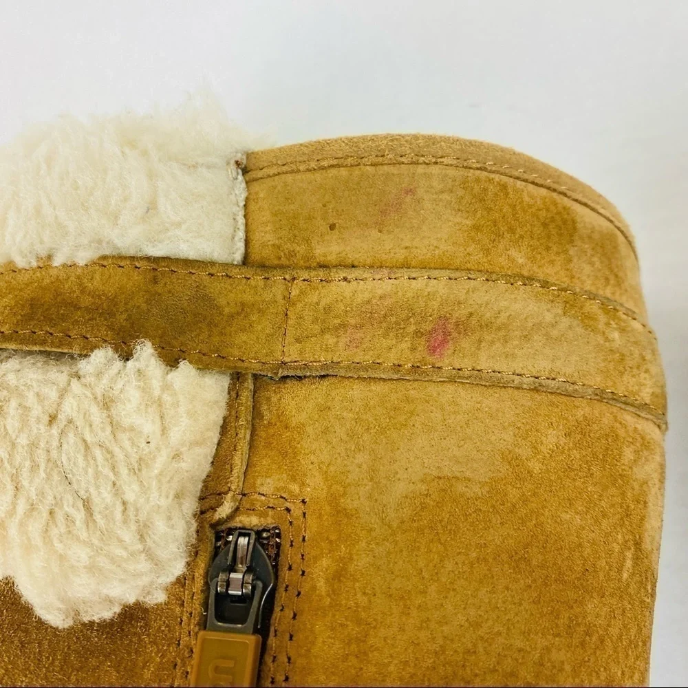 UGG Sherpa Lined Buckle Boots Size 4